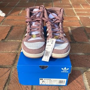 High Top Adidas Cloud White / Purple / Off White